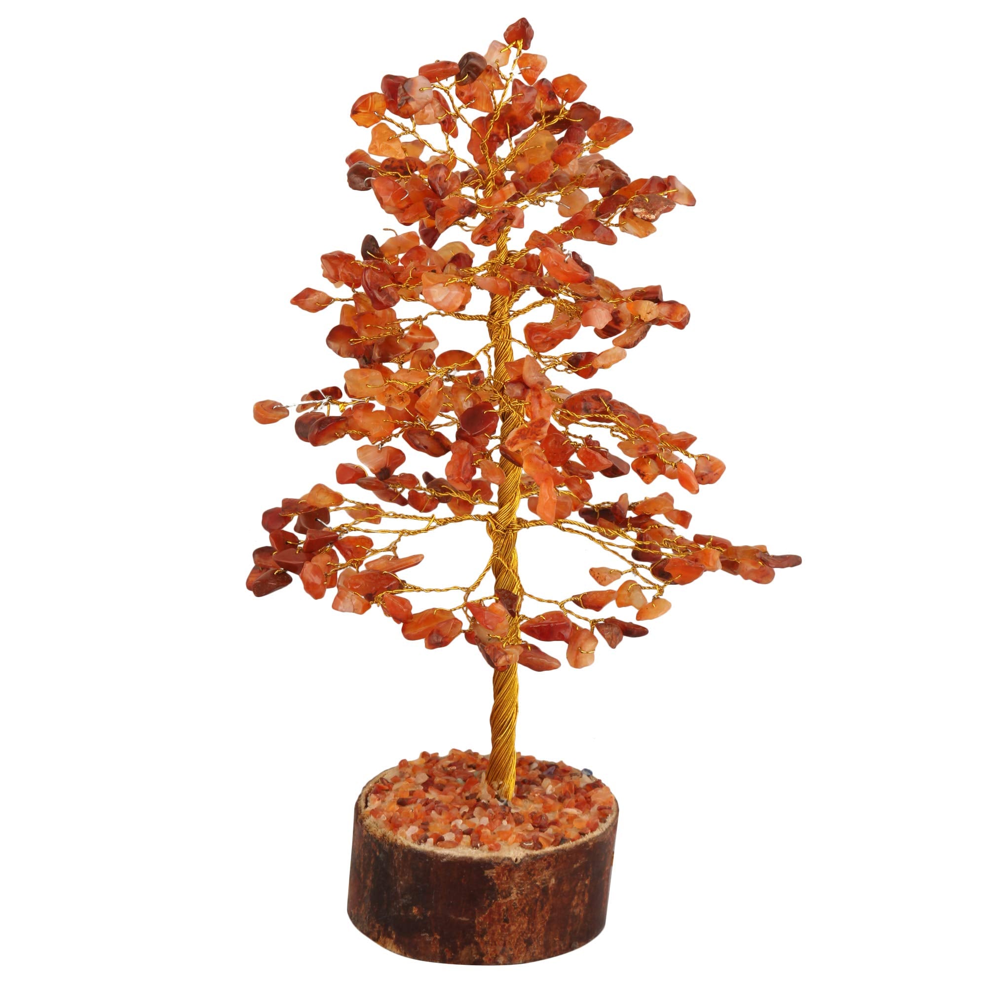 FASHIONZAADI Arbre-cristal carnelian, énergie positive et bonne chance.