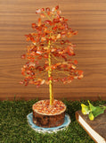FASHIONZAADI Arbre-de-vie cristal carnelian, décor Feng shui harmonisant.