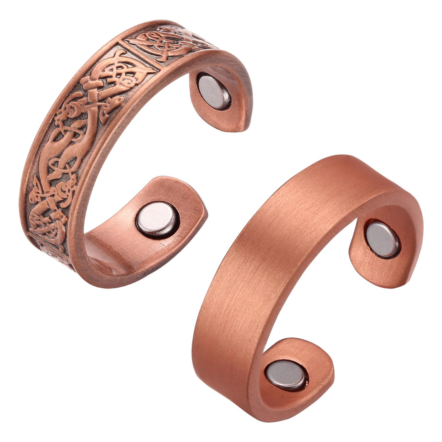 Bague Fashtour en cuivre magnétique 3500 gauss, élégante et polyvalente.