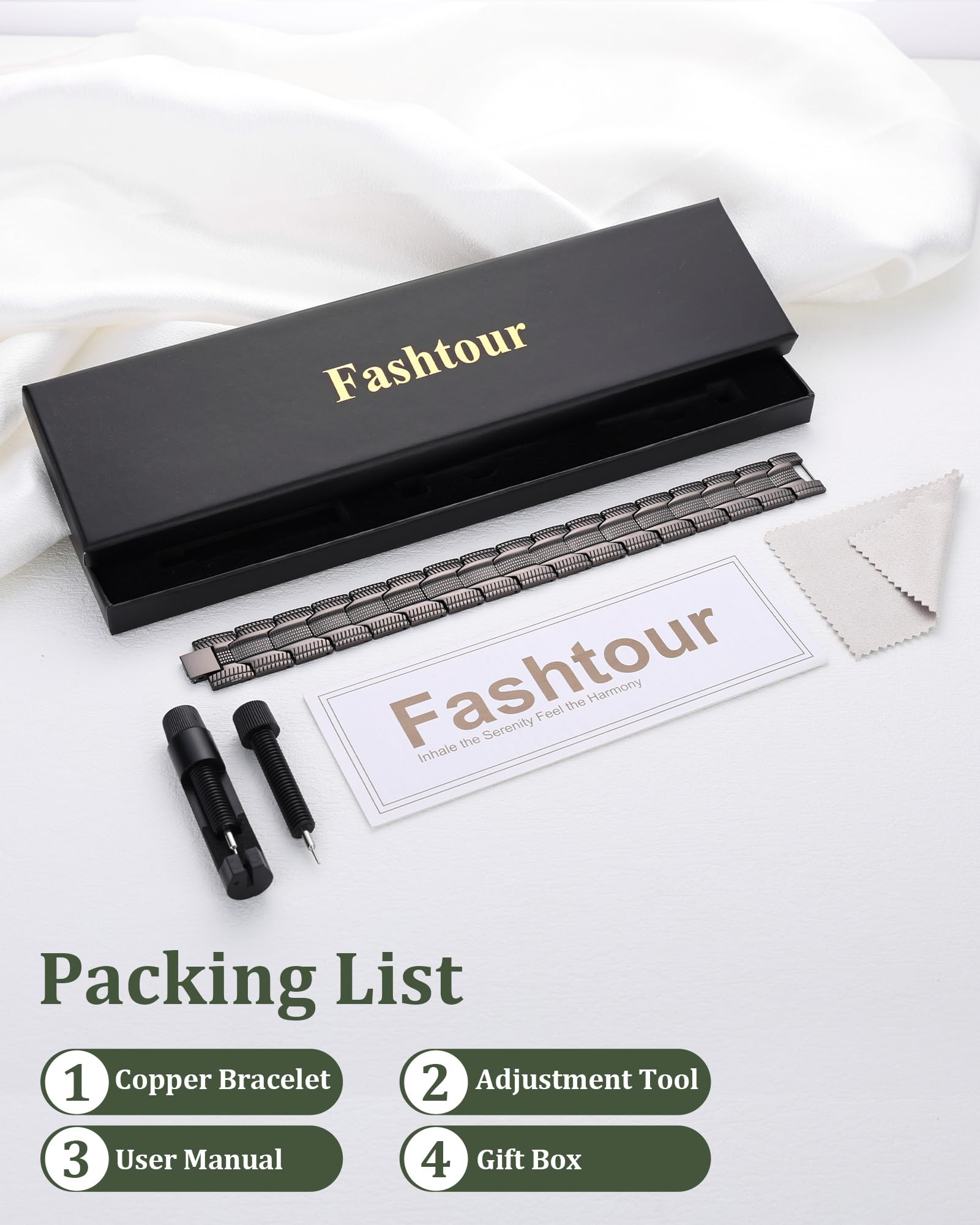Fashtour bracelet cuivre 3X – design moderne et touches masculines.