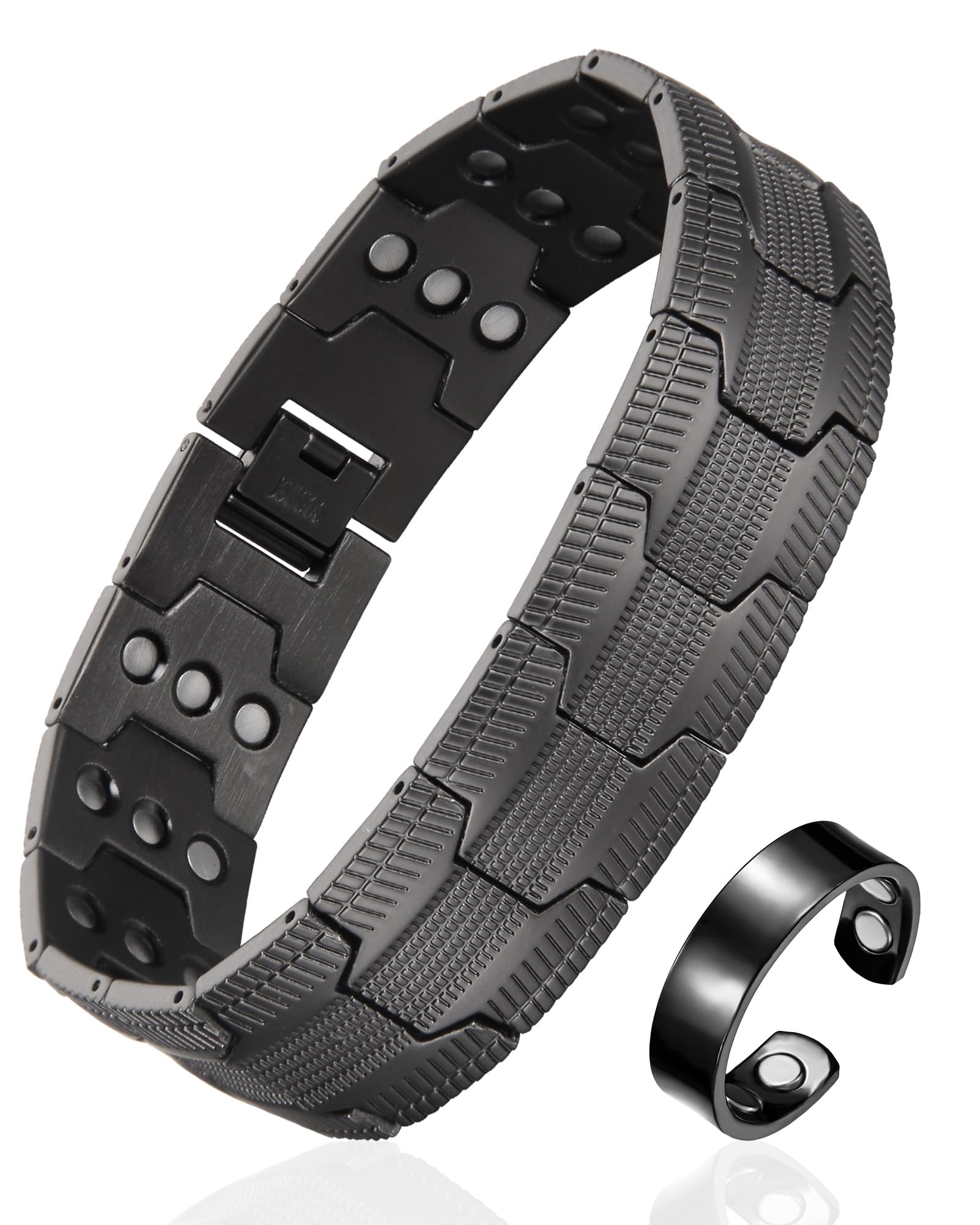Bracelet Fashtour en cuivre avec 3x aimants et puissance visibles.