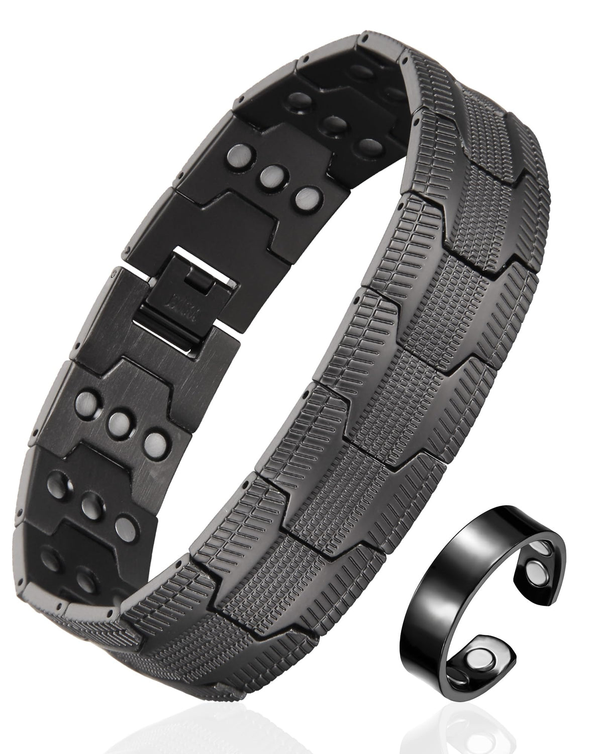 Bracelet Fashtour en cuivre avec 3x aimants et puissance visibles.