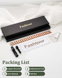 Fashtour bracelet cuivre 3X, détail motif armure pour un look fort.