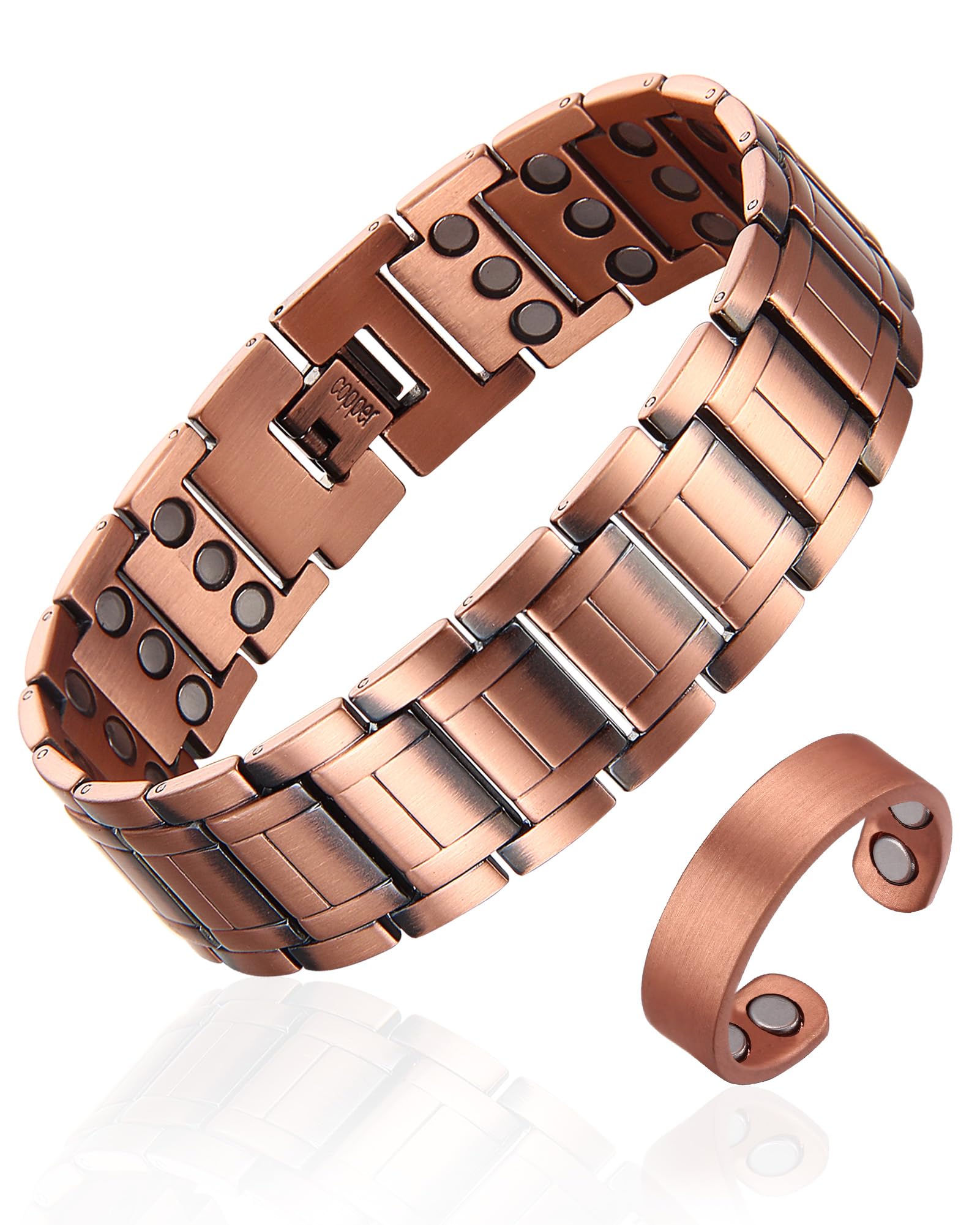 Fashtour bracelet cuivre 3x magnetes – design moderne et énergie potentielle.