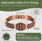 Fashtour bracelet cuivre chaîne magnétique, ajustable et confortable à porter.