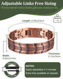 Fashtour bracelet cuivre magnétique design masculin, élégance durable