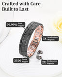 Fashtour bracelet cuivre pur à 99,99% fini poli, confort quotidien