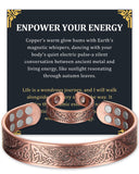 Bracelet Fashtour cuivre pur avec 18 aimants pour le confort quotidien.