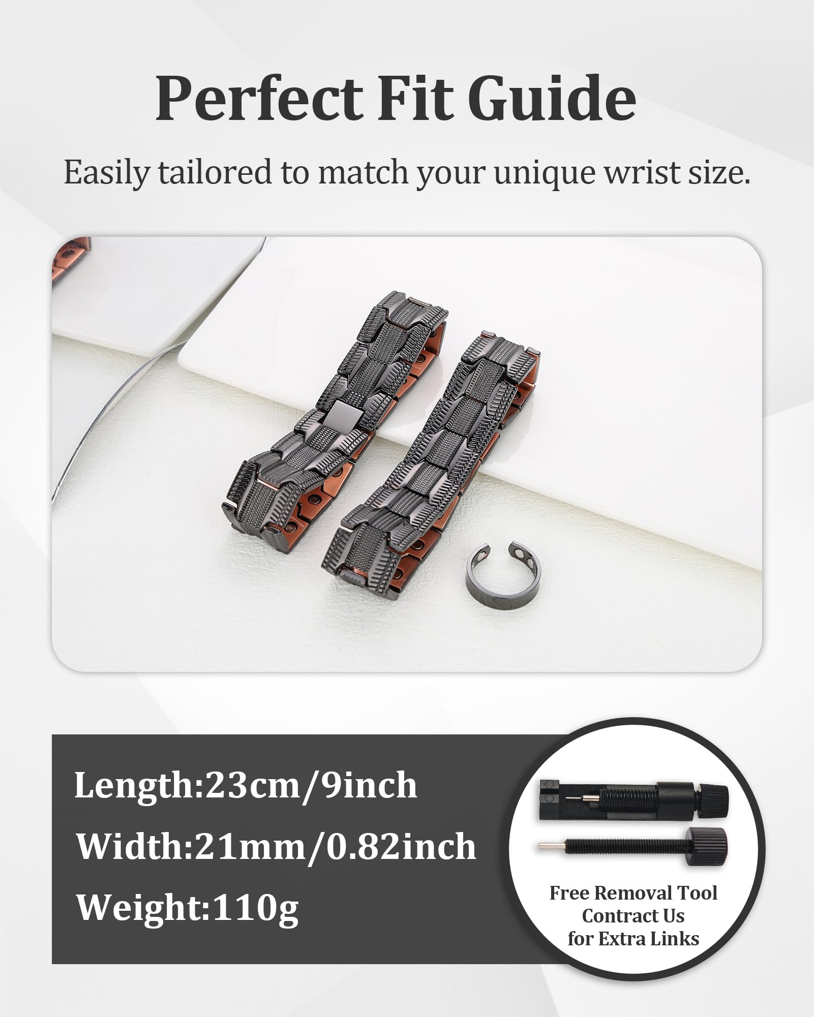 Fashtour bracelet magnétique design masculin inspiré armure ancienne