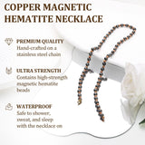 Hématite magnétique Fashtour et cuivre pur, collier durable pour un style chic.