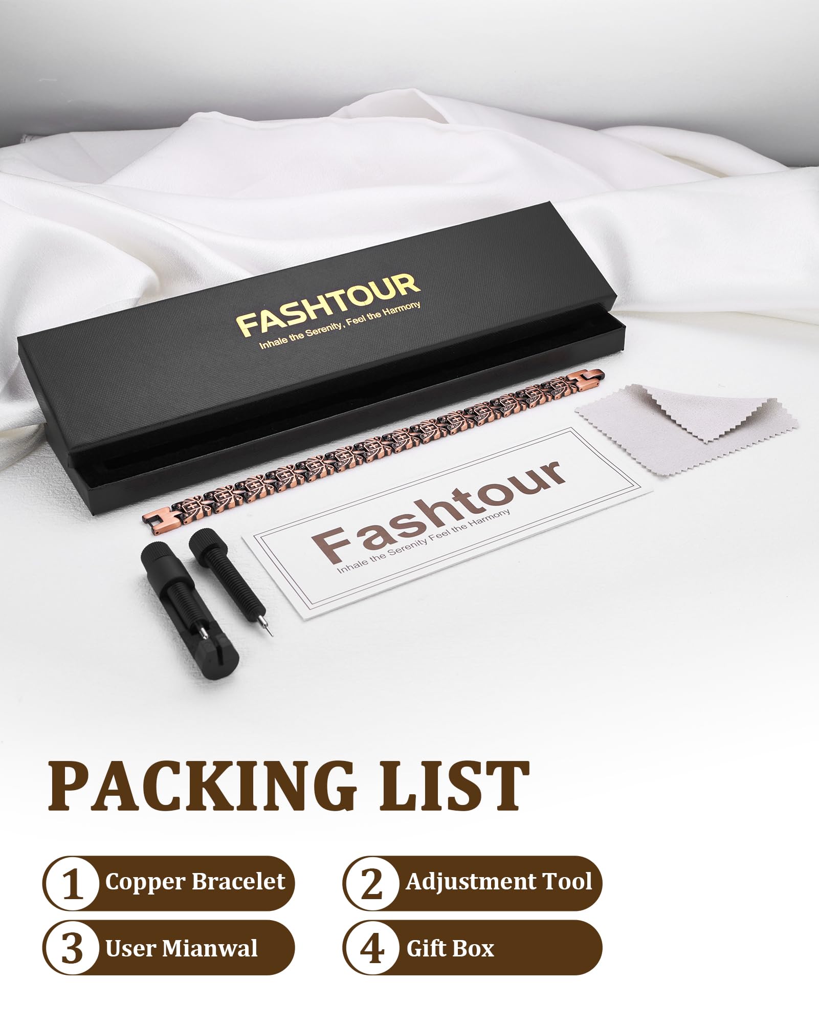 Guide d’entretien fourni pour préserver cuivre et magnets Fashtour.