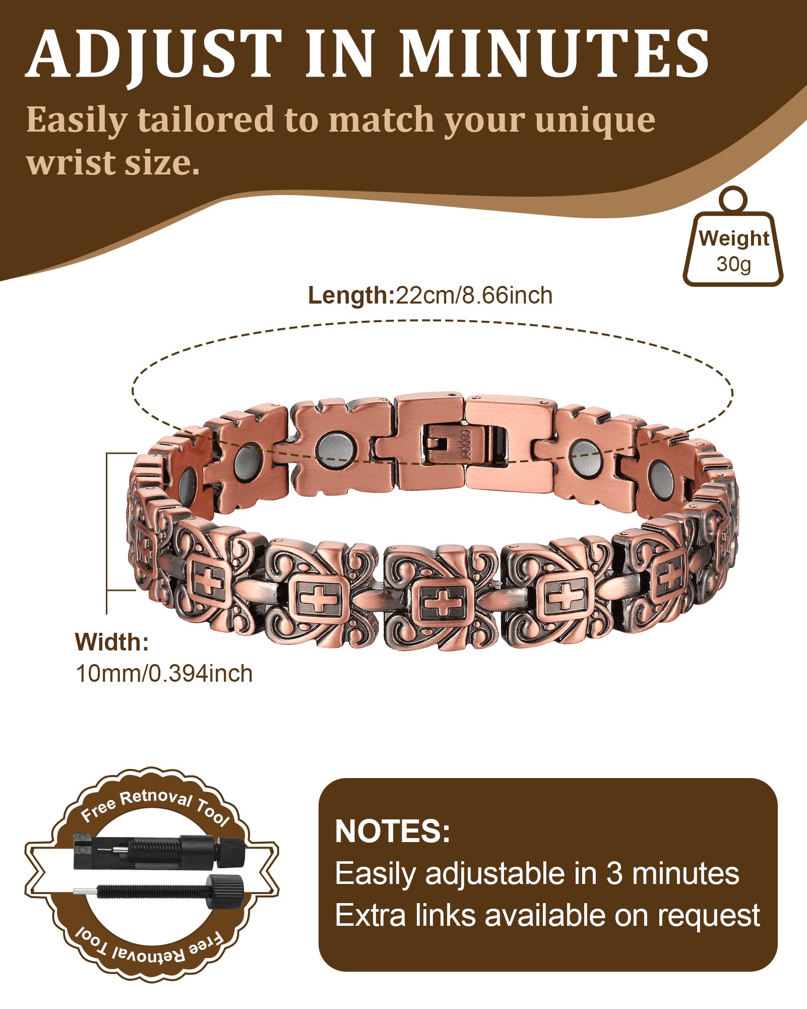 Motif croix raffiné sur le bracelet Fashtour pour un look inspirant.