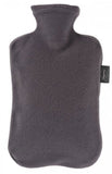 Bouteille d'eau chaude Fashy 2 L anthracite avec housse polaire, confort assuré.