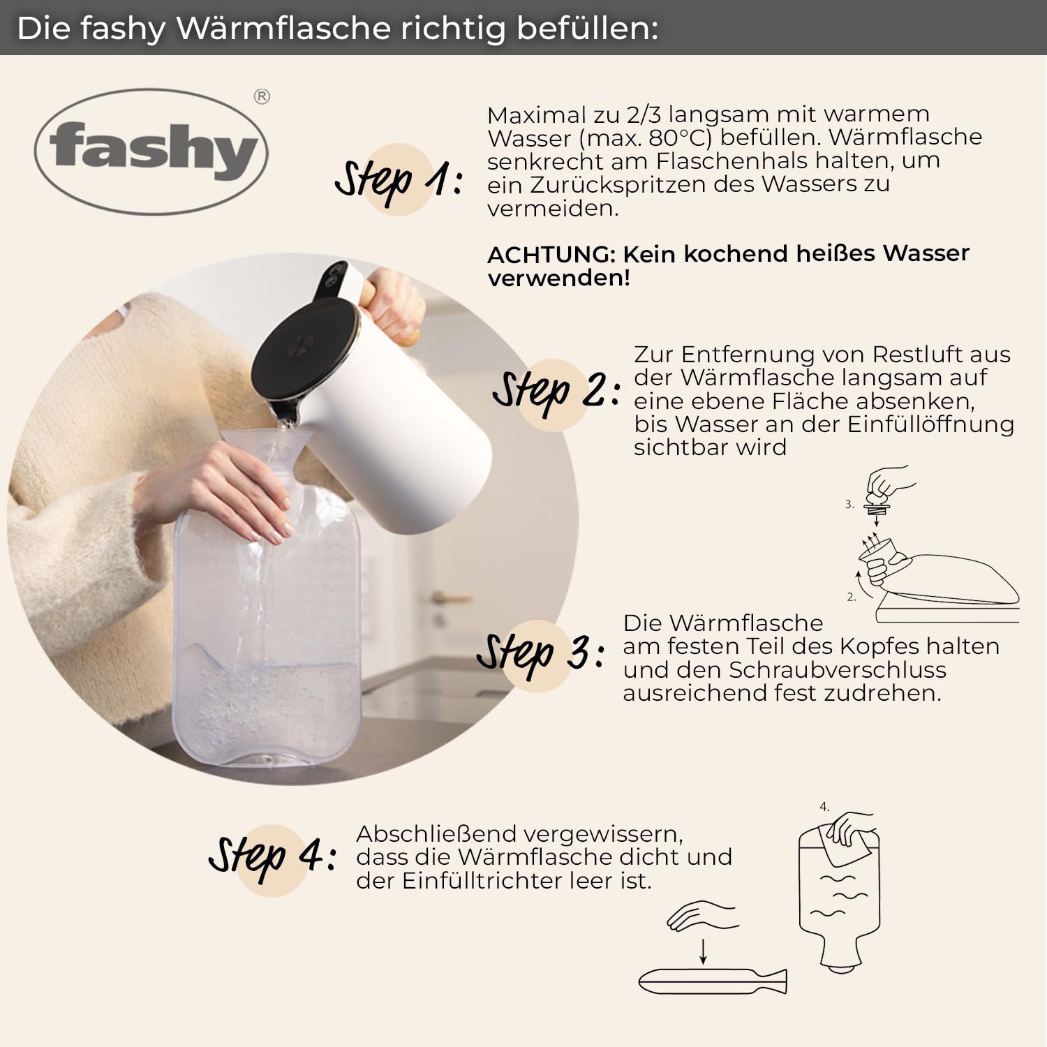 Emballage et rangement de la bouteille Fashy Cranberry pour transport sûr