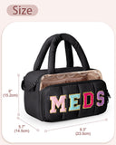 Fasrom sac medicament chenille poignees bouffies, transport confortable et maniabilité.
