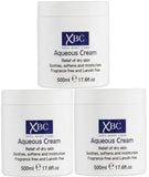 Fastaid XBC Crème émolliente aqueuse, grand pot 3x500 ml, apaise et hydrate la peau.