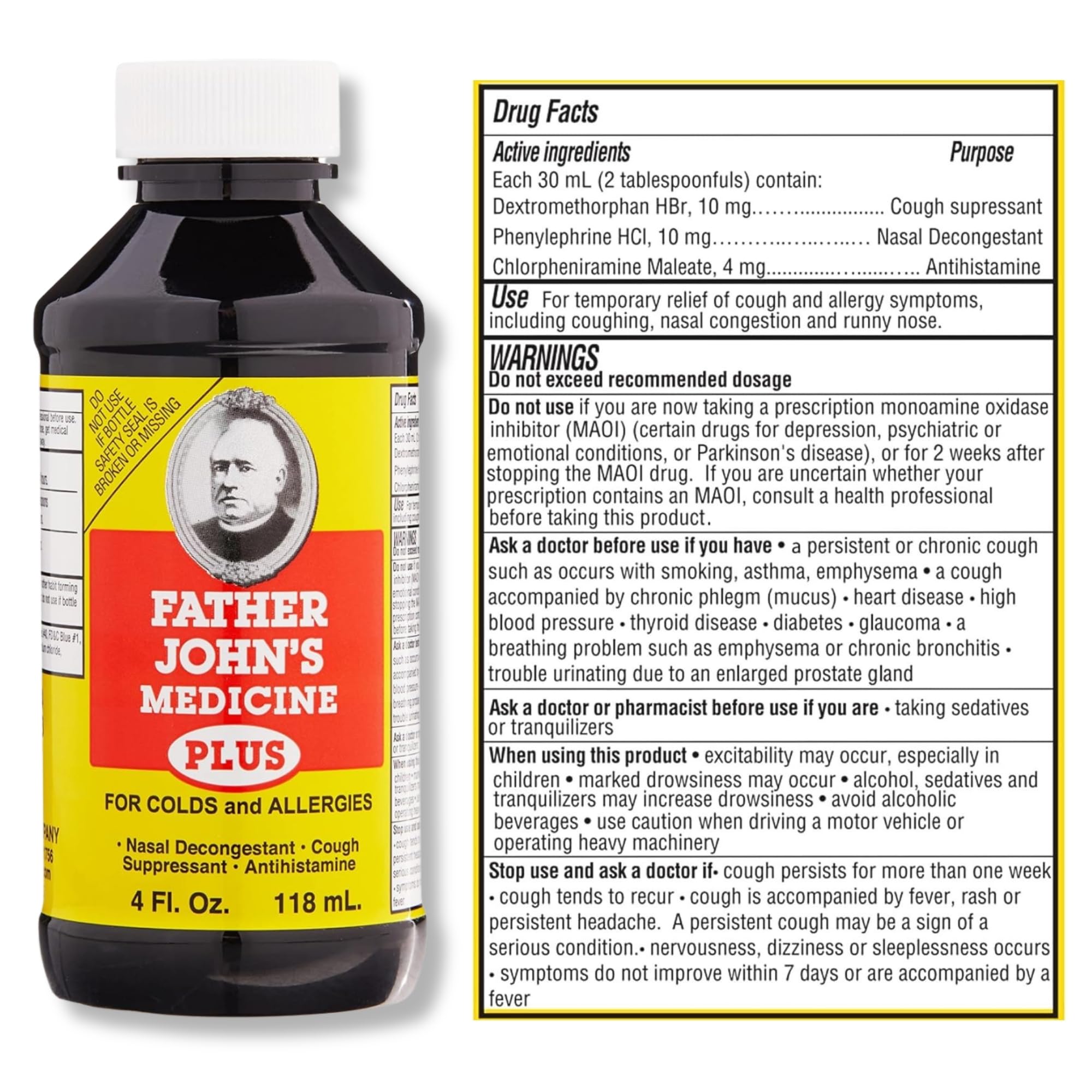 Héritage de quatre générations de Father John's, signe de fiabilité