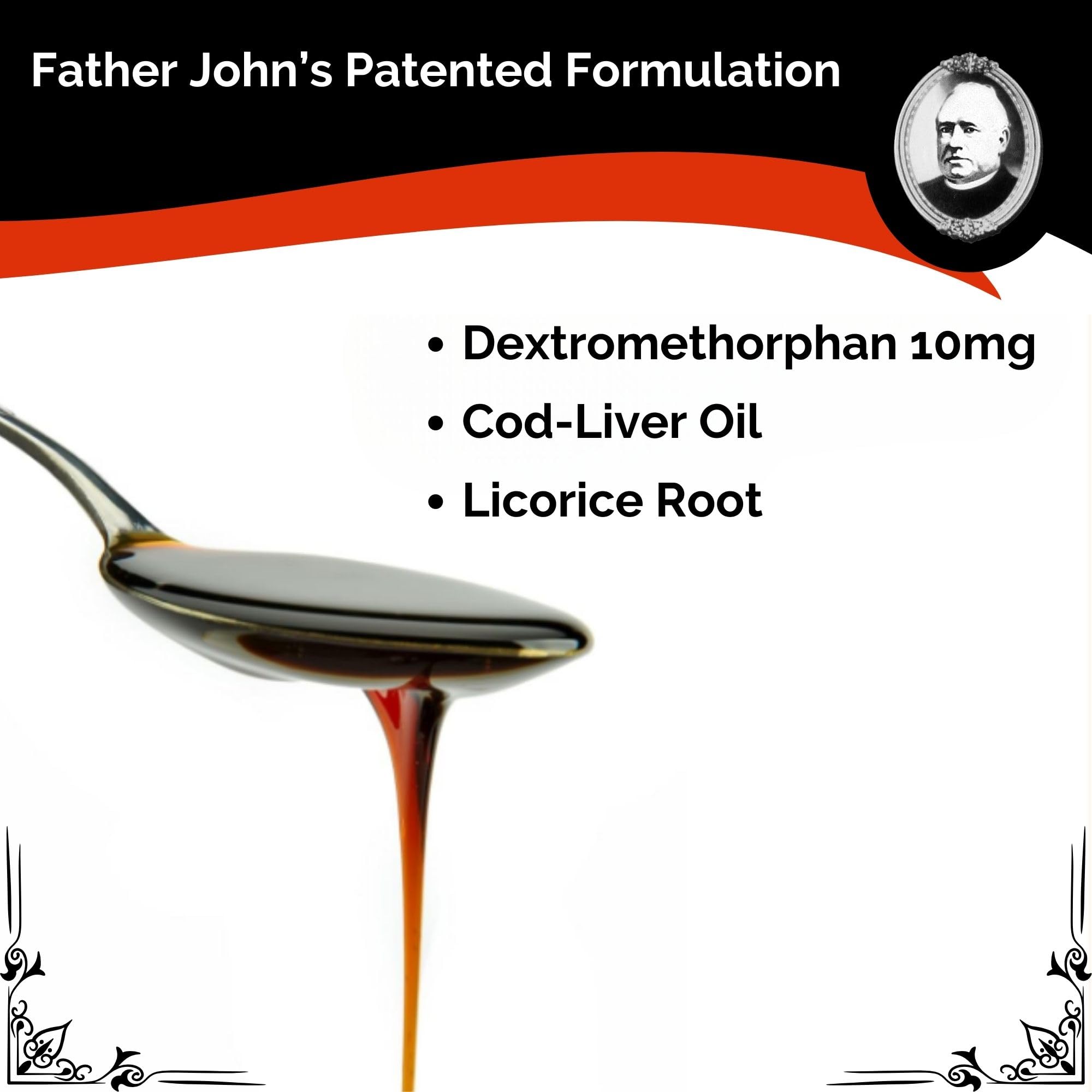 Symbole sans alcool sur le flacon Father John's.