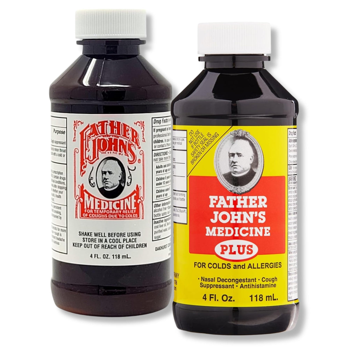 Bouteille Father John's Suppresseur de toux 4 oz pour soulagement temporaire