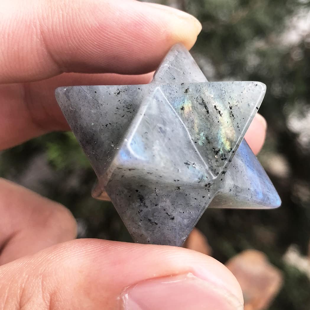 Favoramulet pierre de lune bijou Merkaba, accessoire artisanal pour énergie et harmonie quotidiennes