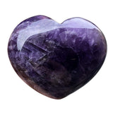 Favoramulet, cœur en améthyste, pierre polie, parfait pour le port en poche et la détente.