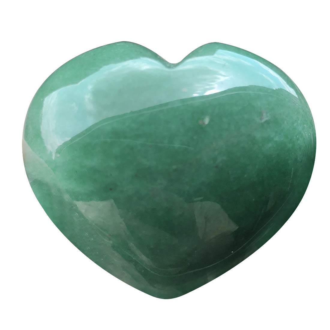 Favoramulet Cœur Aventurine Verte Poli, bijou apaisant pour la méditation et le calme intérieur.