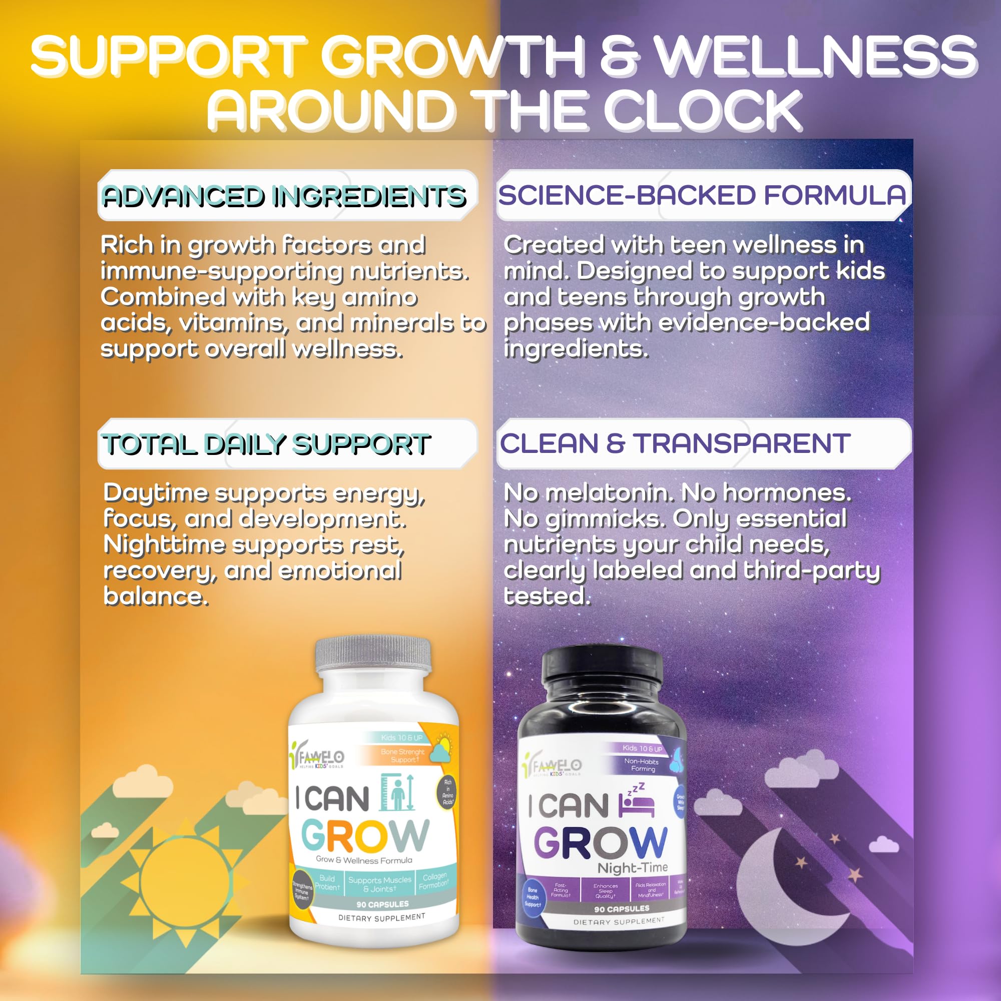 Packaging soigné Fawelo I Can Grow pour familles actives