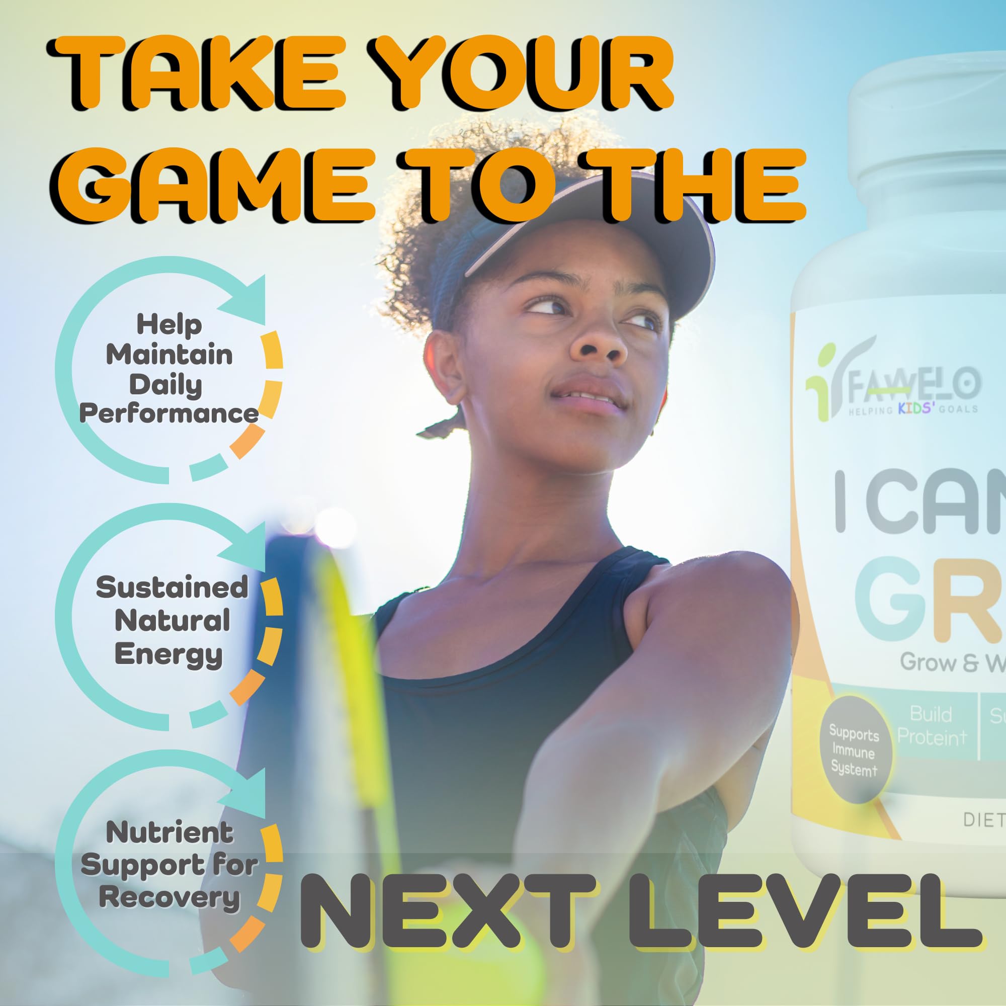 Ingrédients Fawelo I Can Grow, tableau des nutriments