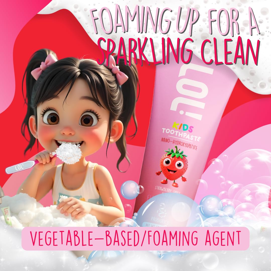 Dentifrice enfant Fawelo LOL mousse végétale – mousse légère sans agents agressifs.