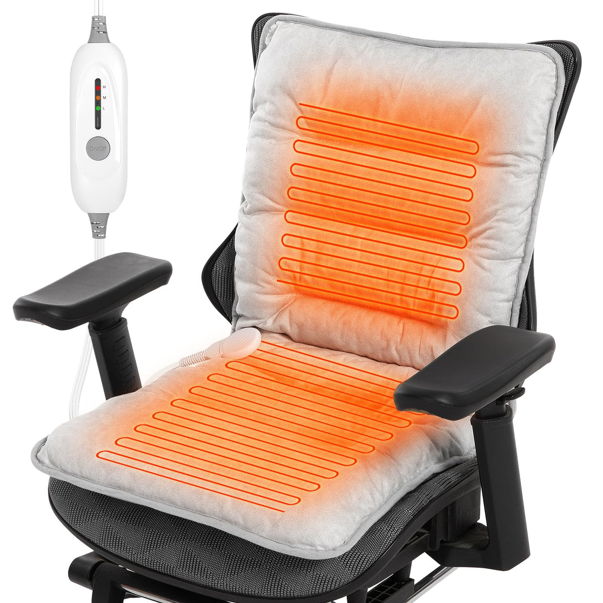 Coussin chauffant Faykoncen sur siège de bureau pour chaleur durable et confort