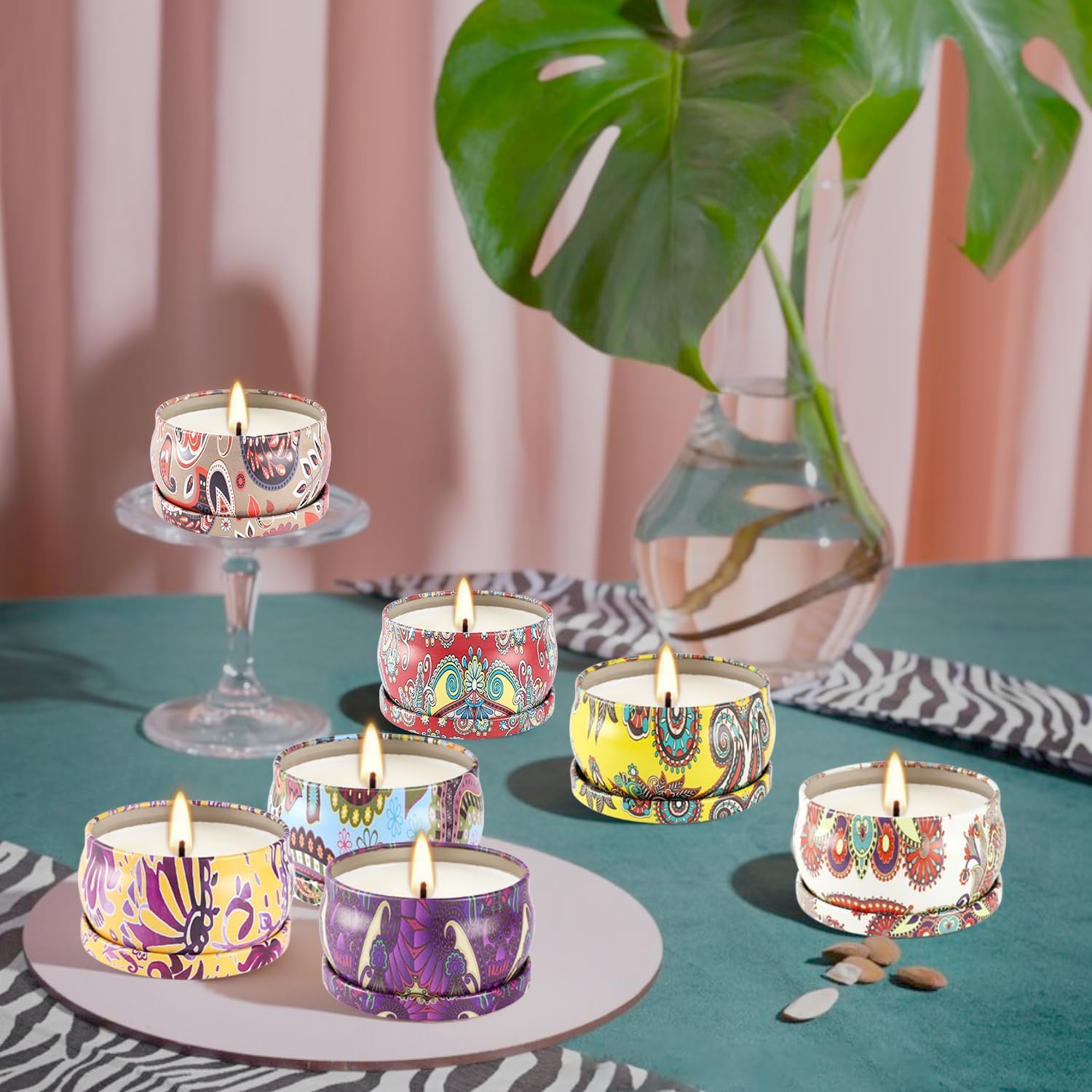 Bougie fclayvts lavande, parfum floral calmant pour sommeil et détente.