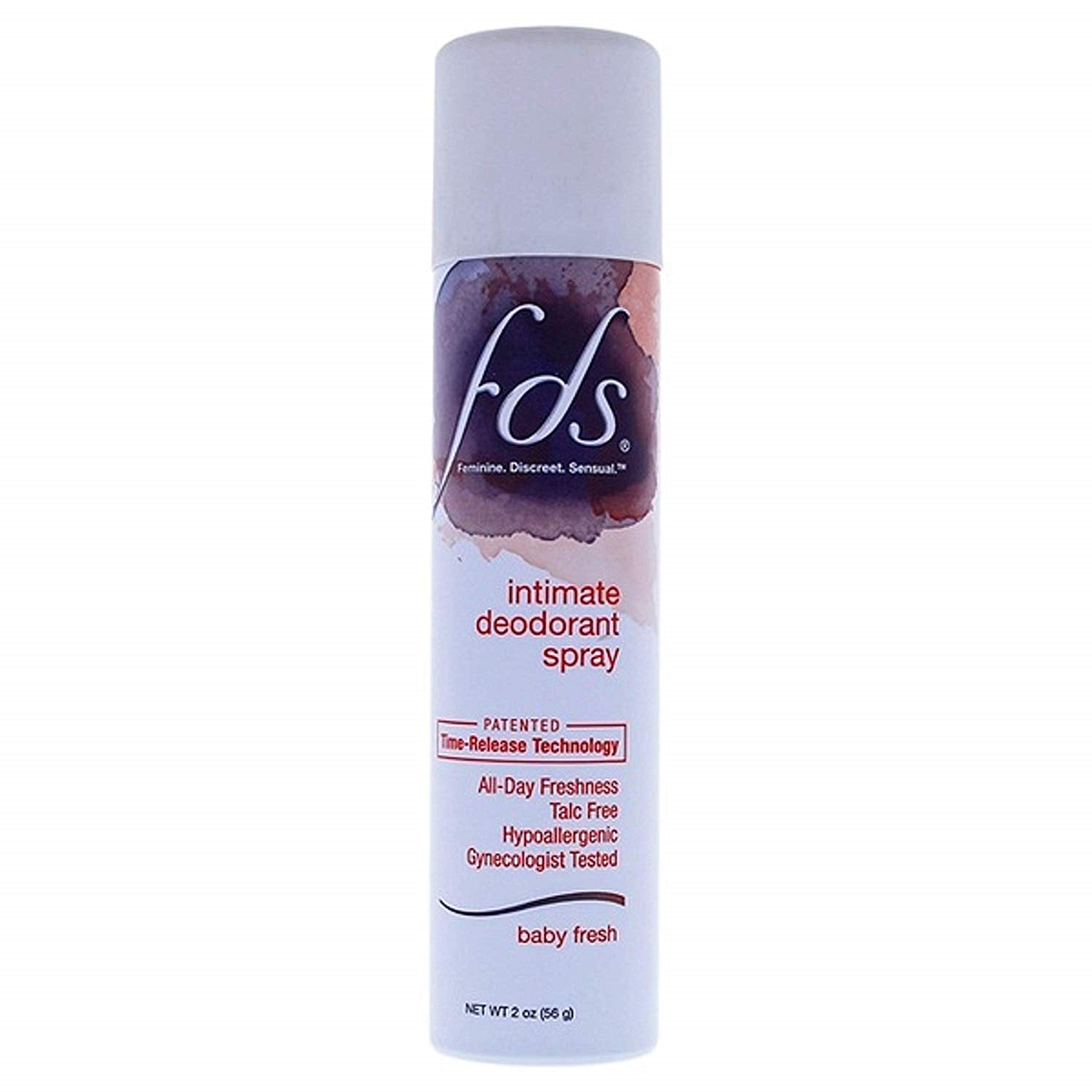 FDS Intime – pulvérisateur de déodorant sec pour le corps et l’intime, fraîcheur discrète.
