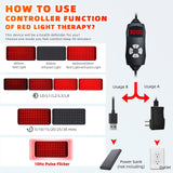 Feangli bandes genou, lumière rouge pour soutenir les articulations et la mobilité.