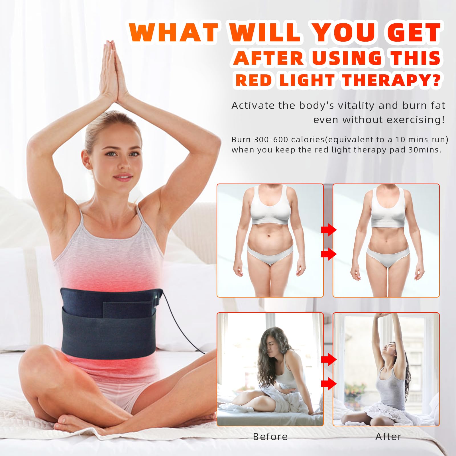 Feangli bandes nuque, lumière infrarouge pour relaxer les muscles et favoriser la détente.