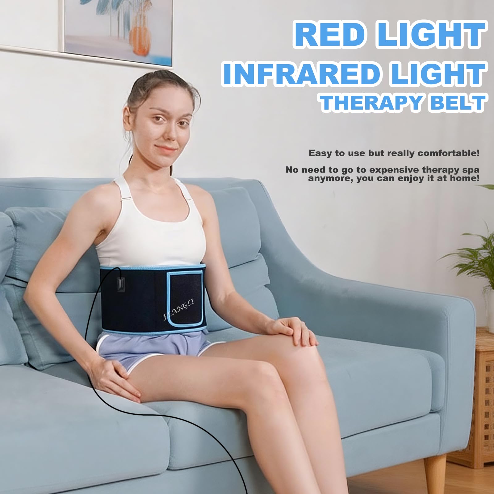 feangli ceinture thérapie lumière rouge 660nm-850nm pour épaule, décontraction ciblée.