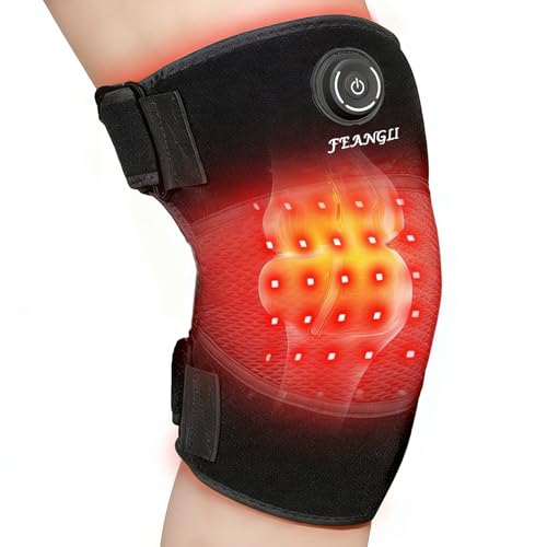 Feangli Genou – bandeau lampe rouge: lumière ciblée pour confort.