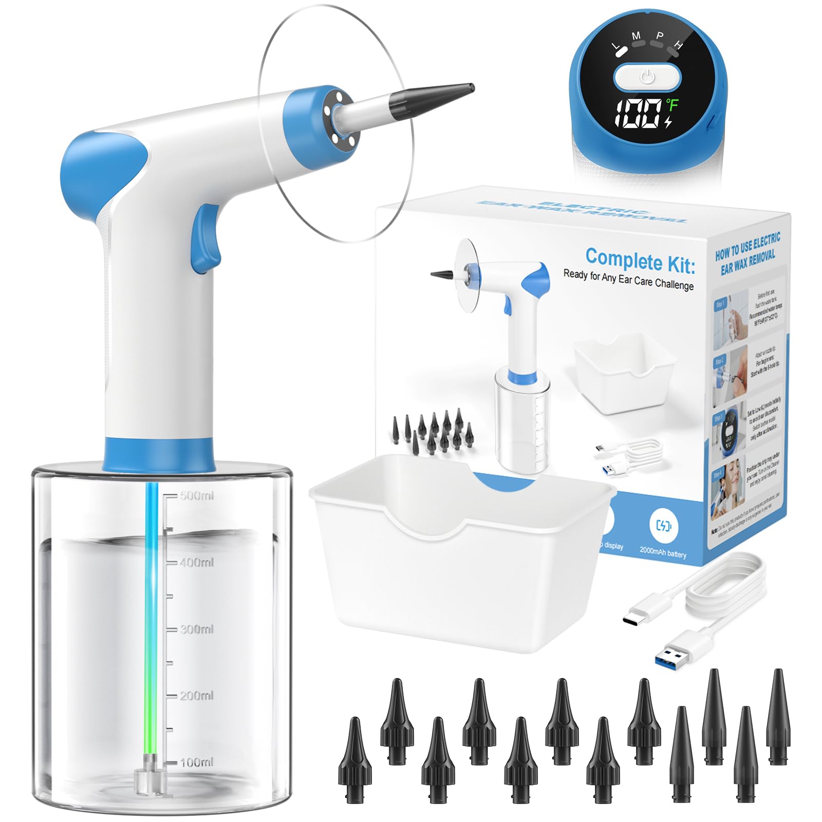Featjoy Kit Nettoyage Oreille sur table prêt à l’emploi et facile à utiliser.