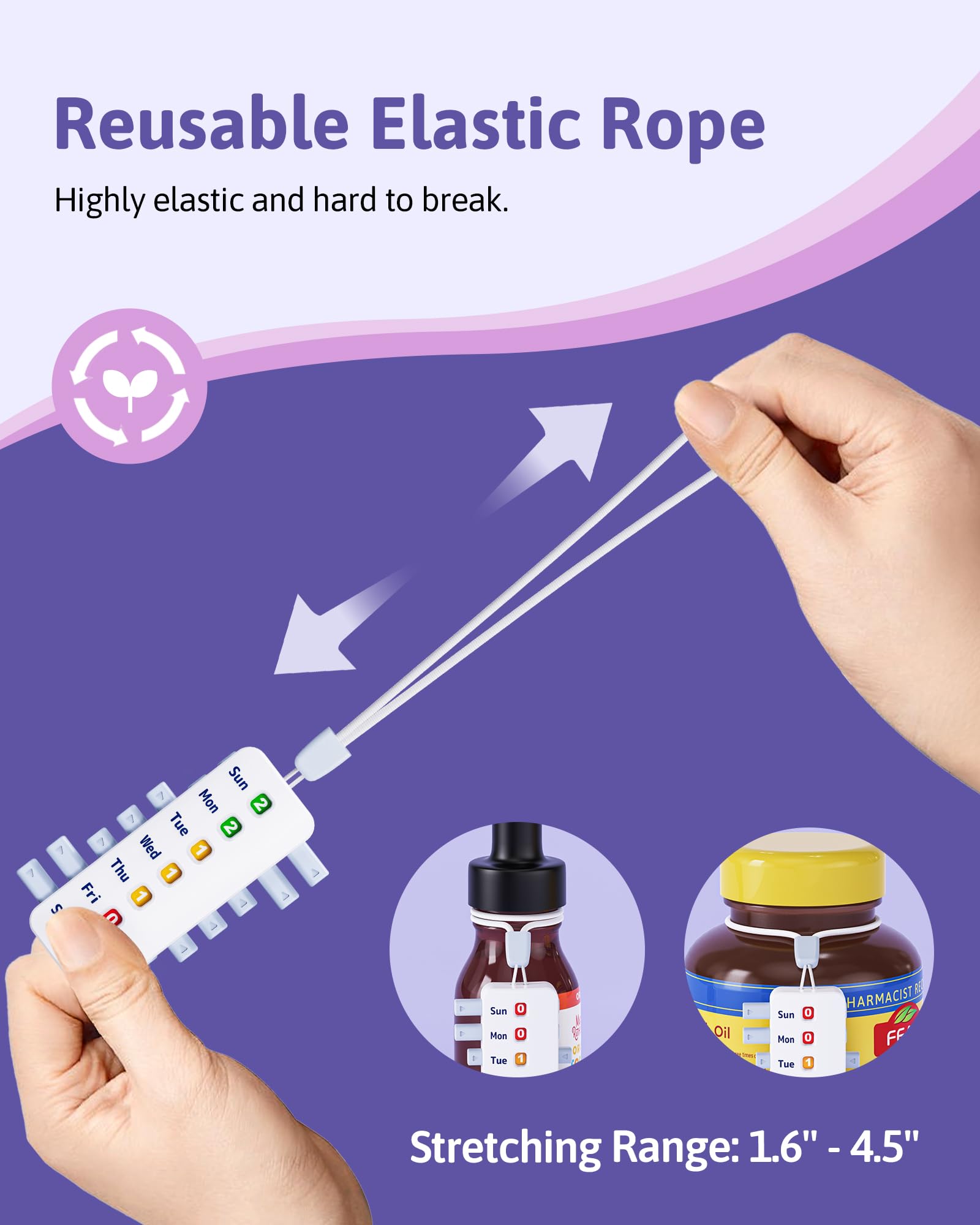 FEATY corde élastique compatible avec bouteilles de tailles variées.