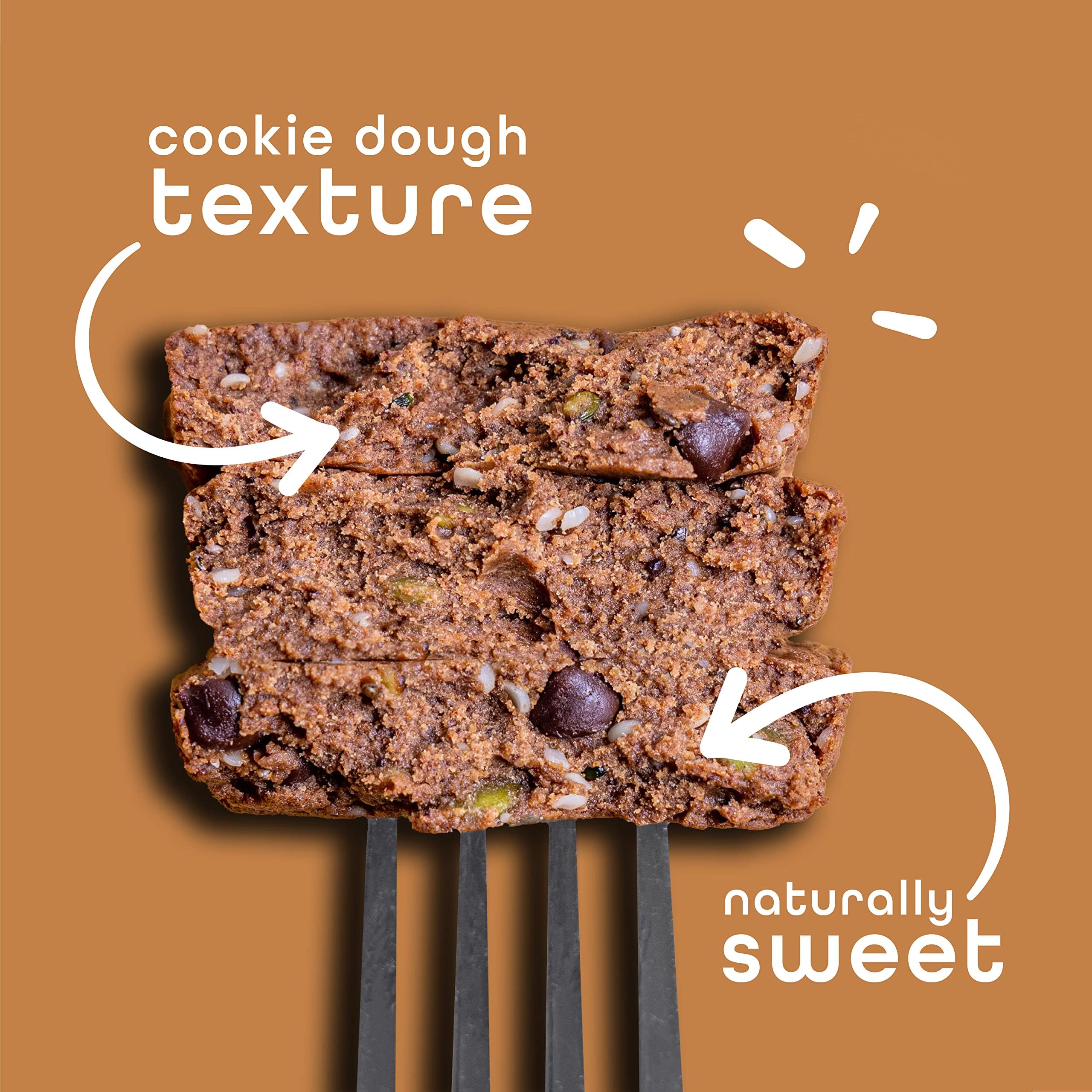 Texture cookie dough des barres Feel Balance, délicieuse et rassasiante.