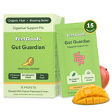 Feel Goods Gut Guardian – sachet mangue tropicale, soutien digestion facile et pratique en déplacement.