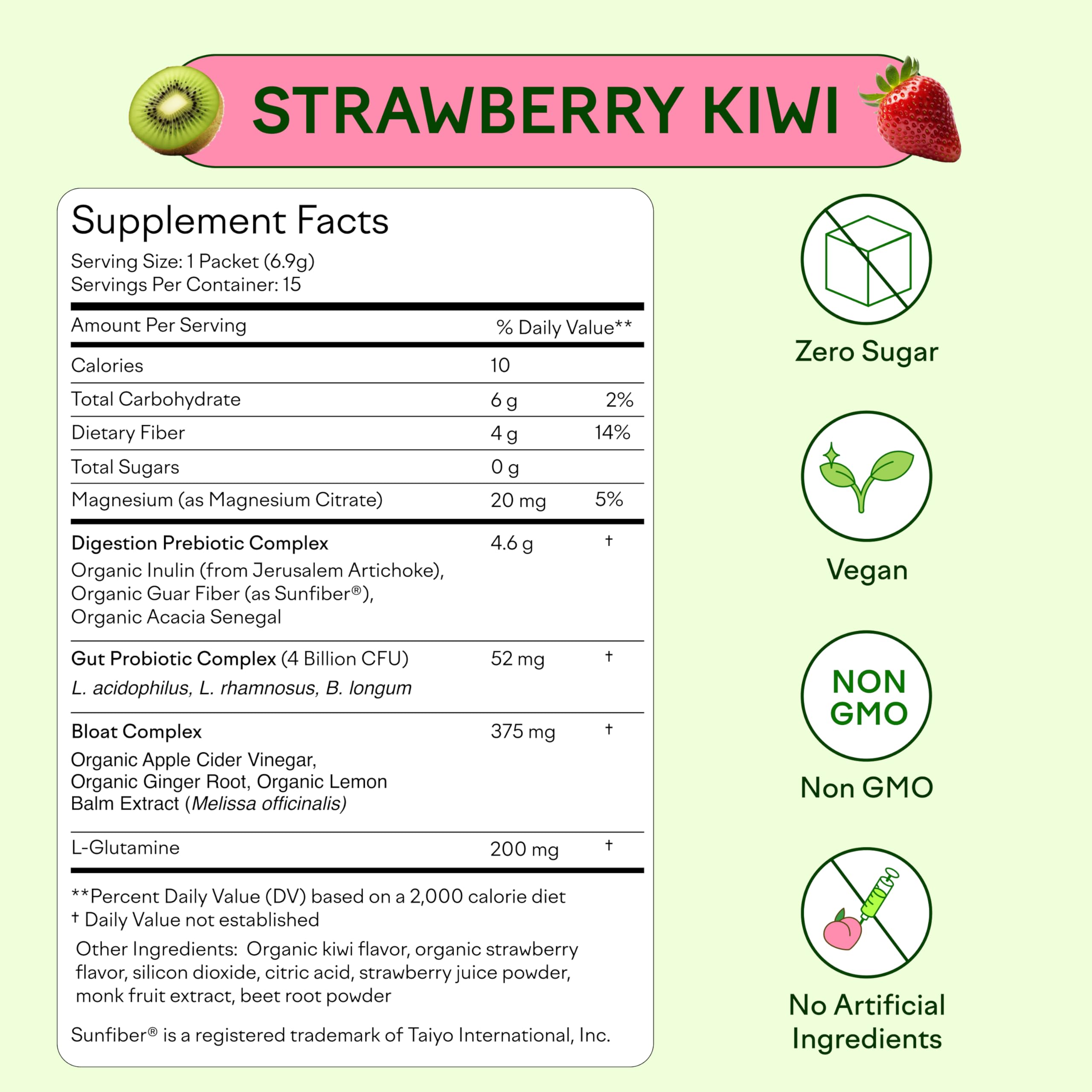 Gut Guardian – saveur Fraise Kiwi, boisson digestive agréable et pratique.