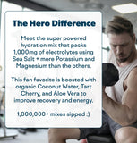Boîte de 24 sachets Feel Goods Hydration Hero pour la maison et le travail.