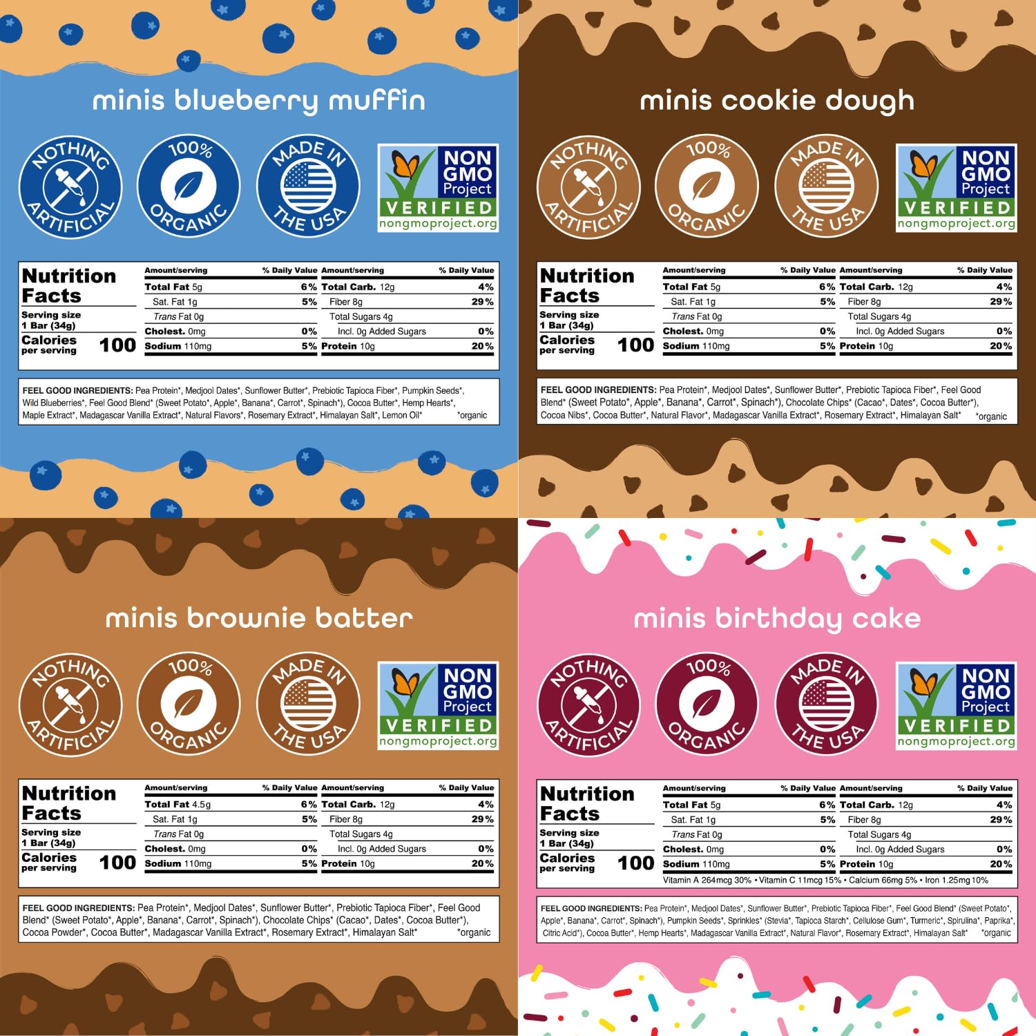 FEEL Kids Protein Bars Minis: texture et rondeur de bouchée.