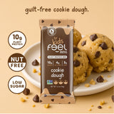 Feel Minis – pâte à biscuits, 10 g protéines végétales par barre.