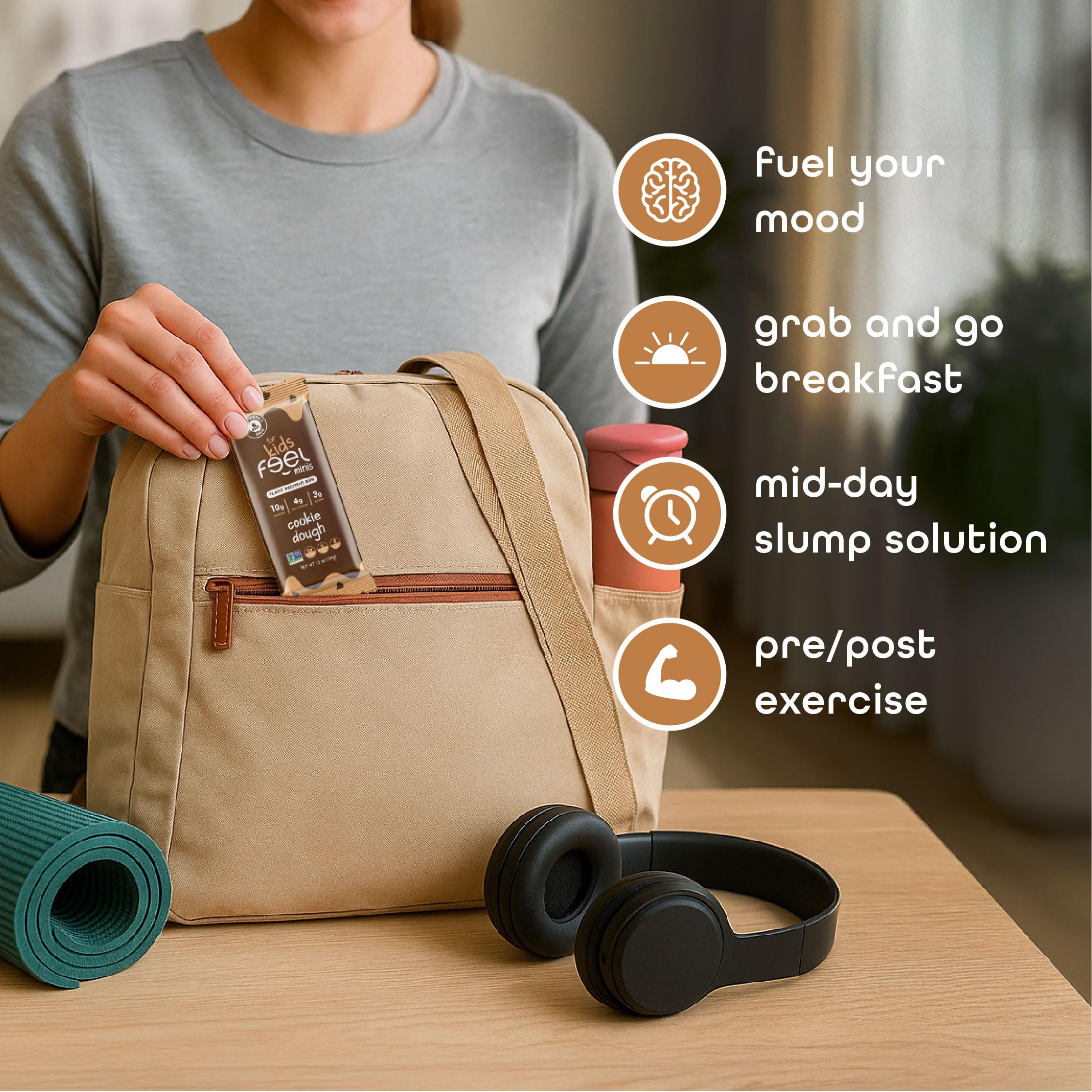 Feel Minis – pâte à biscuits, pratique en déplacement sans arômes artificiels.