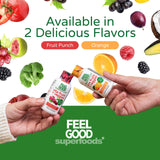 Emballage FeelGood Superfoods, conservation recommandée au frais.