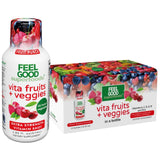Shot FeelGood Superfoods immunité, mélange de 25 fruits et légumes biologiques.