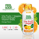 FeelGood Vita Fruits et Veggies dose orange, packaging compact pour le sac