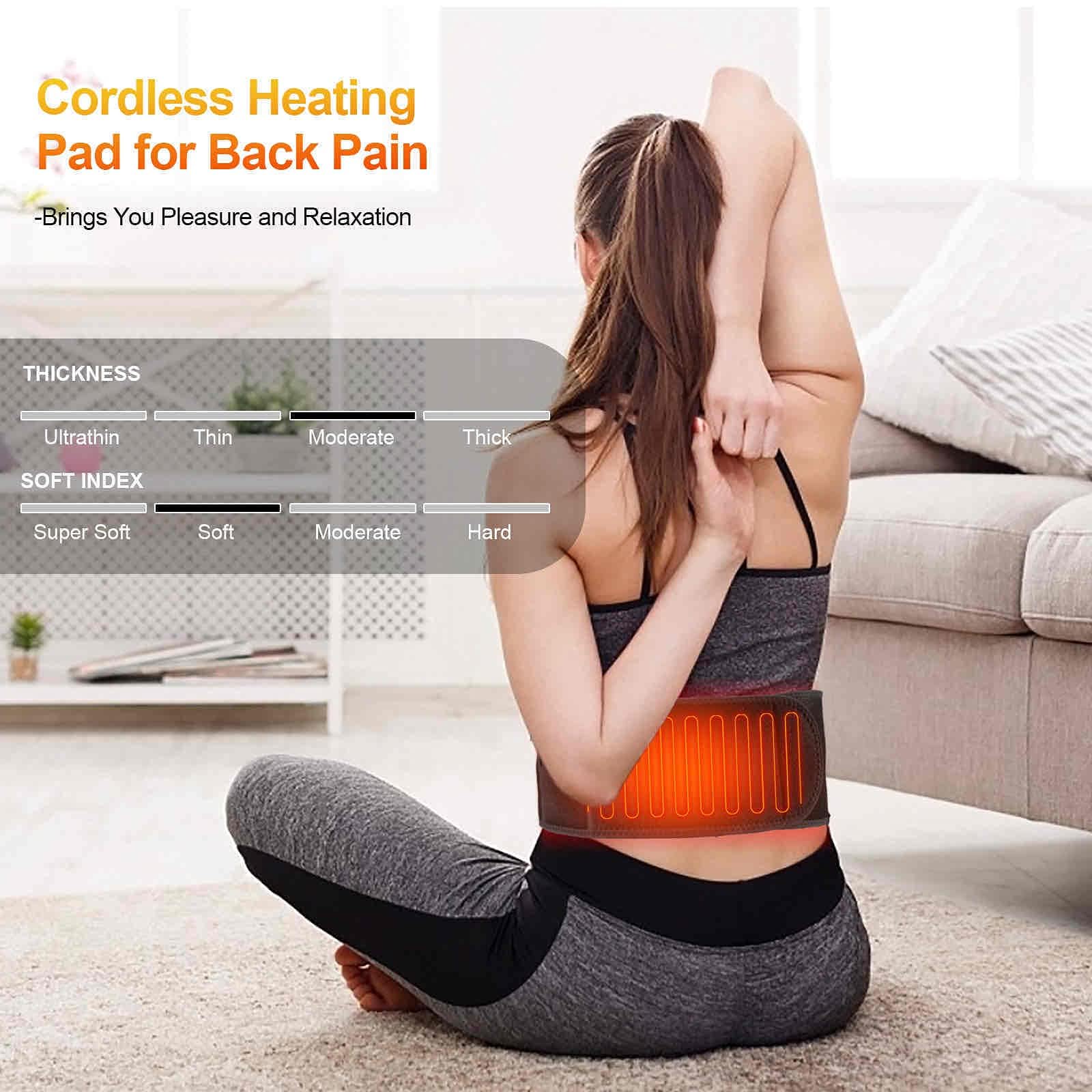 FEETMOR ceinture chauffante avec boutons simples et rapides.