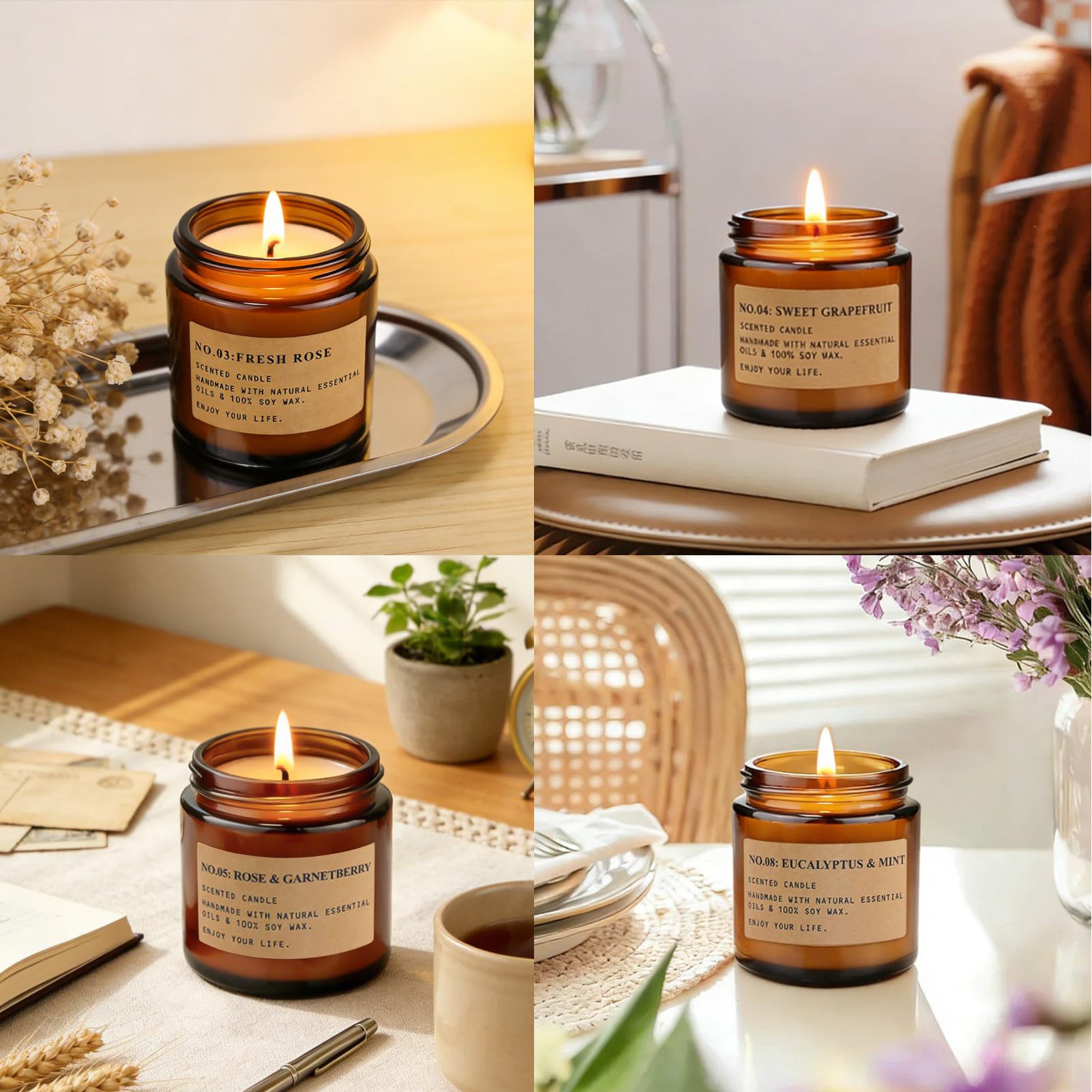 Bougie Feibao Figuier : parfum naturel évoquant un jardin.